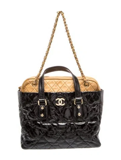 Pre-owned Chanel Quilted Portobello Tote In Neutral
