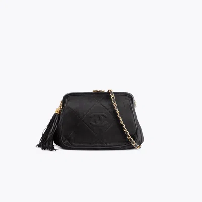 Pre-owned Chanel Quilted Satin Evening Bag