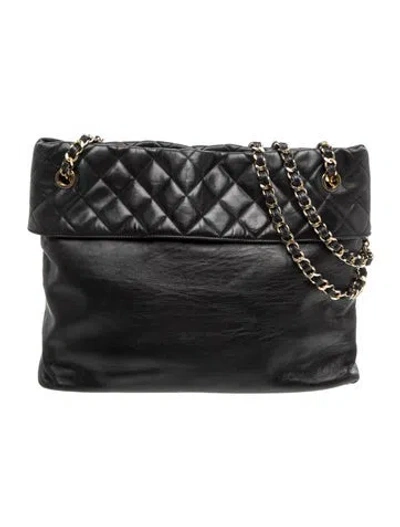 Pre-owned Chanel Quilted Tote In Black
