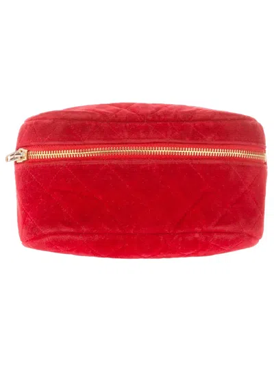 Pre-owned Chanel Quilted Waist Bag In Red