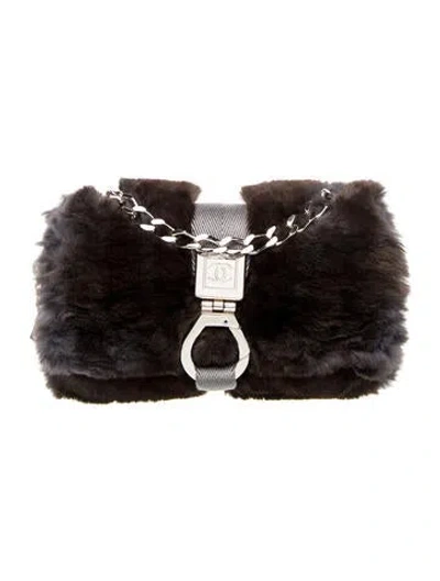Pre-owned Chanel Rabbit Fur Shoulder Bag In Brown