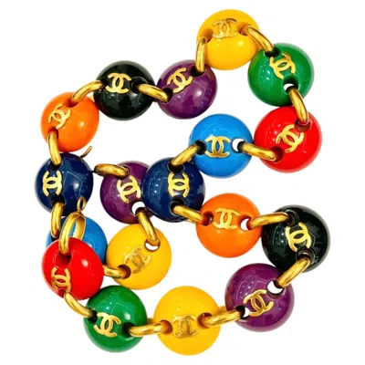 Pre-owned Chanel Rare  1991 Multicolor Candy Buttons Skittles M&m Belt/necklace In Multiple