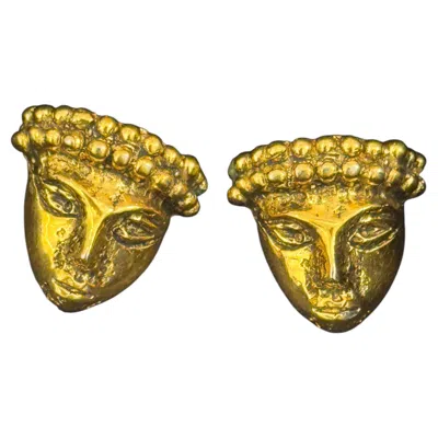 Pre-owned Chanel Rare  By Robert Goossens Haute Couture 1960‘s Clip On Earrings In Multi