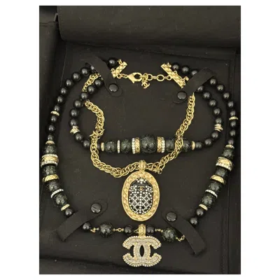 Pre-owned Chanel Rare  M�tiers D�art Paris Nyc 2019 Egyptian Layered Plastron Necklace In Multiple