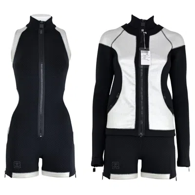 Pre-owned Chanel Rare  Ss 2007 Sport Collection Set Wetsuit + Jacket In Black