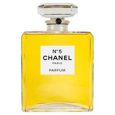 Pre-owned Chanel Rare Vintage Bottle Of  N°5 Perfume Extract, In Glass, 20th Century. In Transparent