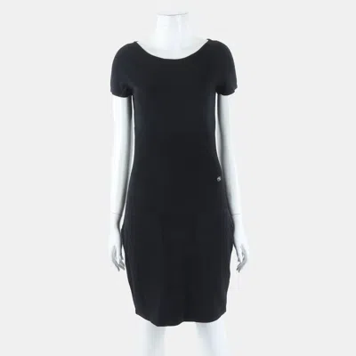 Pre-owned Chanel Rayon Black Dress 36