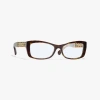 Chanel Rectangle Blue Light Glasses In Dark Tortoise 