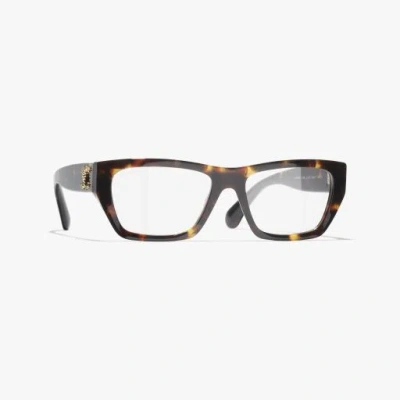 Chanel Rectangle Eyeglasses In Brown