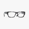 Chanel Rectangle Eyeglasses In Gray