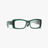 Chanel Rectangle Eyeglasses In Green