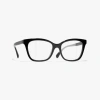 Chanel Rectangle Eyeglasses In Black
