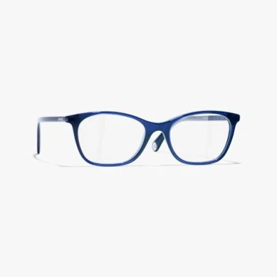 Chanel Rectangle Eyeglasses In Blue