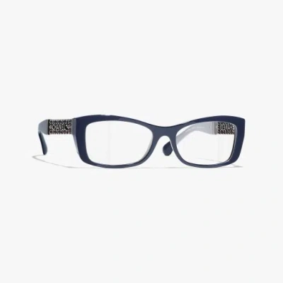 Chanel Rectangle Eyeglasses In Gray