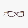 Chanel Rectangle Eyeglasses In Burgundy 