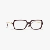 Chanel Rectangle Eyeglasses In Burgundy 