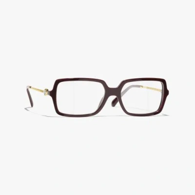 Chanel Rectangle Eyeglasses In Brown