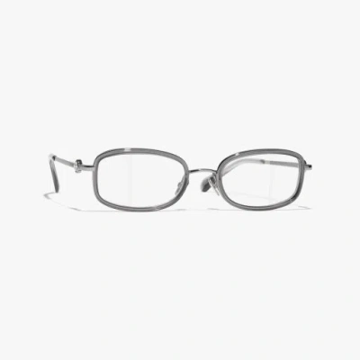Chanel Rectangle Eyeglasses In Gray