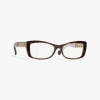 Chanel Rectangle Eyeglasses In Dark Tortoise 