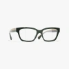 Chanel Rectangle Eyeglasses In Green