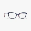 Chanel Rectangle Eyeglasses In Navy Blue & Burgundy 