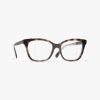 Chanel Rectangle Eyeglasses In Tortoise 