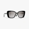 Chanel Rectangle Sunglasses In Black 