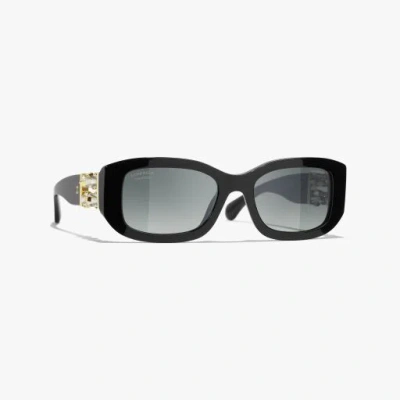 Chanel Rectangle Sunglasses In Blue