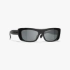 Chanel Rectangle Sunglasses In Black