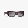 Chanel Rectangle Sunglasses In Brown