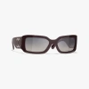 Chanel Rectangle Sunglasses In Dark Purple 