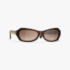 Chanel Rectangle Sunglasses In Dark Tortoise 