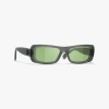 Chanel Rectangle Sunglasses In Gray & Green 