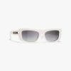 Chanel Rectangle Sunglasses In White
