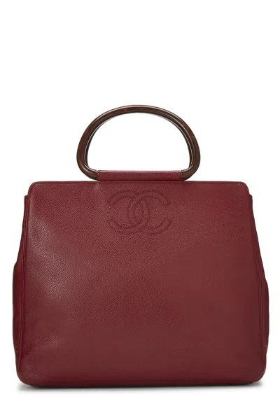 Pre-owned Red Caviar Handbag Medium from What Goes Around Comes Around