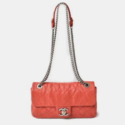 Pre-owned Chanel Red Caviar Quilted Mini Simply Cc Flap Bag