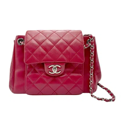 Pre-owned Chanel Red Color Leather Shoulder Bag ()