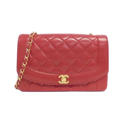 Pre-owned Chanel Red Color Leather Shoulder Bag ()