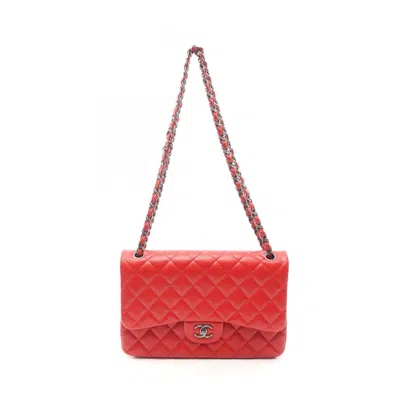 Pre-owned Chanel Red Color Leather Shoulder Bag ()
