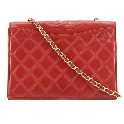 Pre-owned Chanel Red Color Leather Shoulder Bag ()