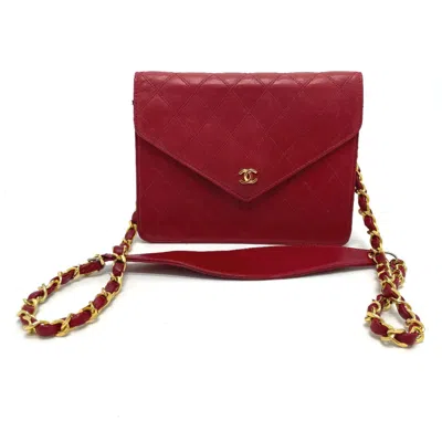 Pre-owned Chanel Red Leather Shoulder Bag ()