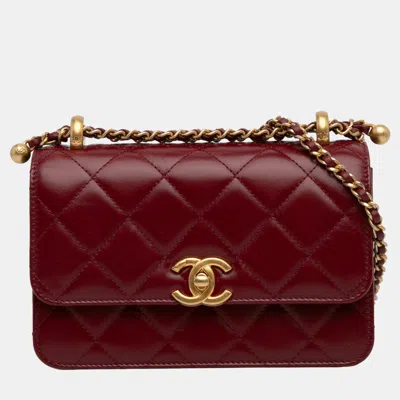 Pre-owned Chanel Red Mini Perfect Fit Flap Bag