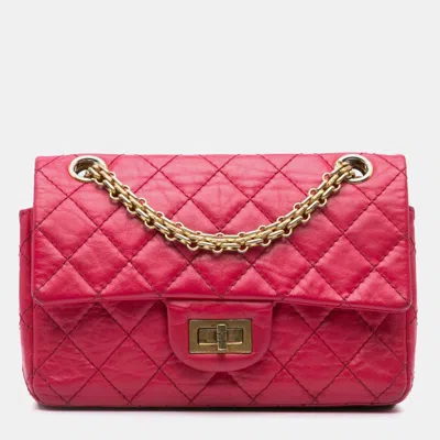 Pre-owned Chanel Red Mini Reissue 2.55 Calfskin Flap Bag
