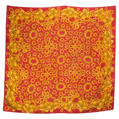 Pre-owned Chanel Red Silk Scarf