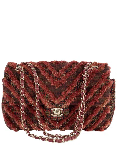 Pre-owned Chanel Red Tweed Flap Bag - '20s