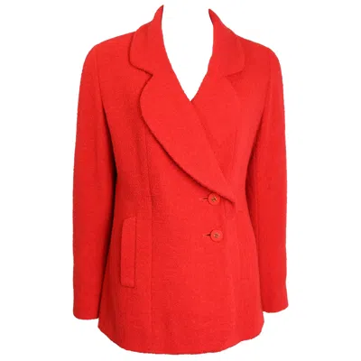 Pre-owned Chanel Red Wool Jacket (unworn With Original Tag)