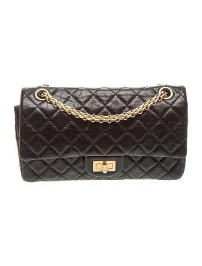 Pre-owned Chanel Reissue 225 Double Flap Bag In Black