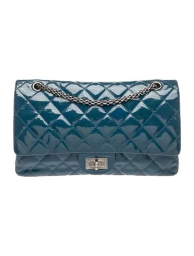 Pre-owned Chanel Reissue 227 Double Flap Bag In Blue