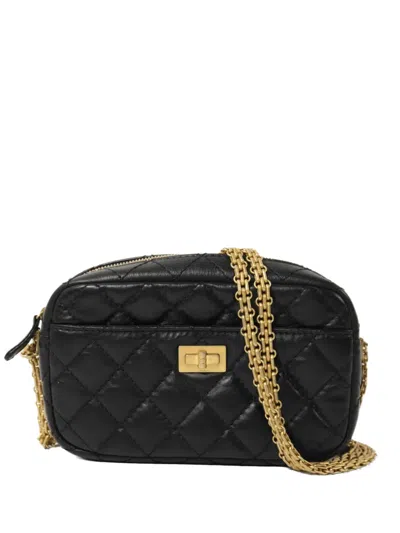 Pre-owned Chanel Reissue 2.55 Quilted Crossbody Bag In Black