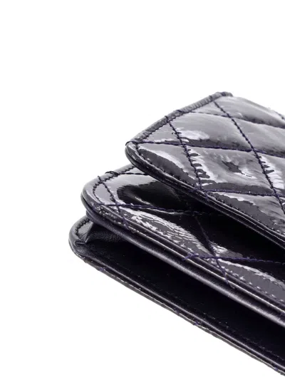 Pre-owned Chanel Reissue 2.55 Wallet On Chain Quilted Patent Crossbody Bag In Purple